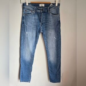 JACK & JONES Denim Blue Slim / Glenn Jeans
